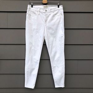 Madewell TALL 32 white skinny high waist jeans